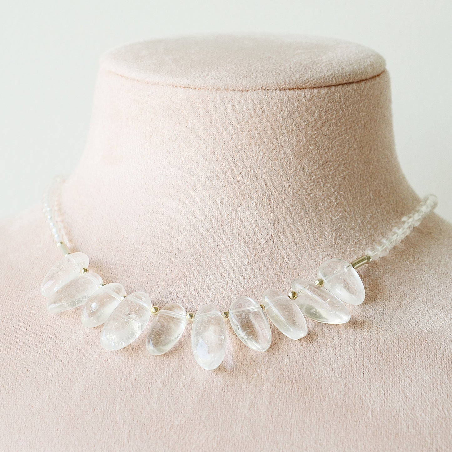 Collar Cuarzo Cristal Chips Diseño - Plata 925