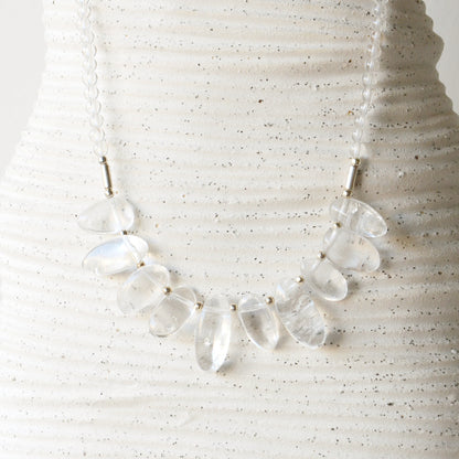 Collar Cuarzo Cristal Chips Diseño - Plata 925