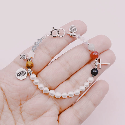 Pulsera Historia de Jesús Piedras - Plata 925