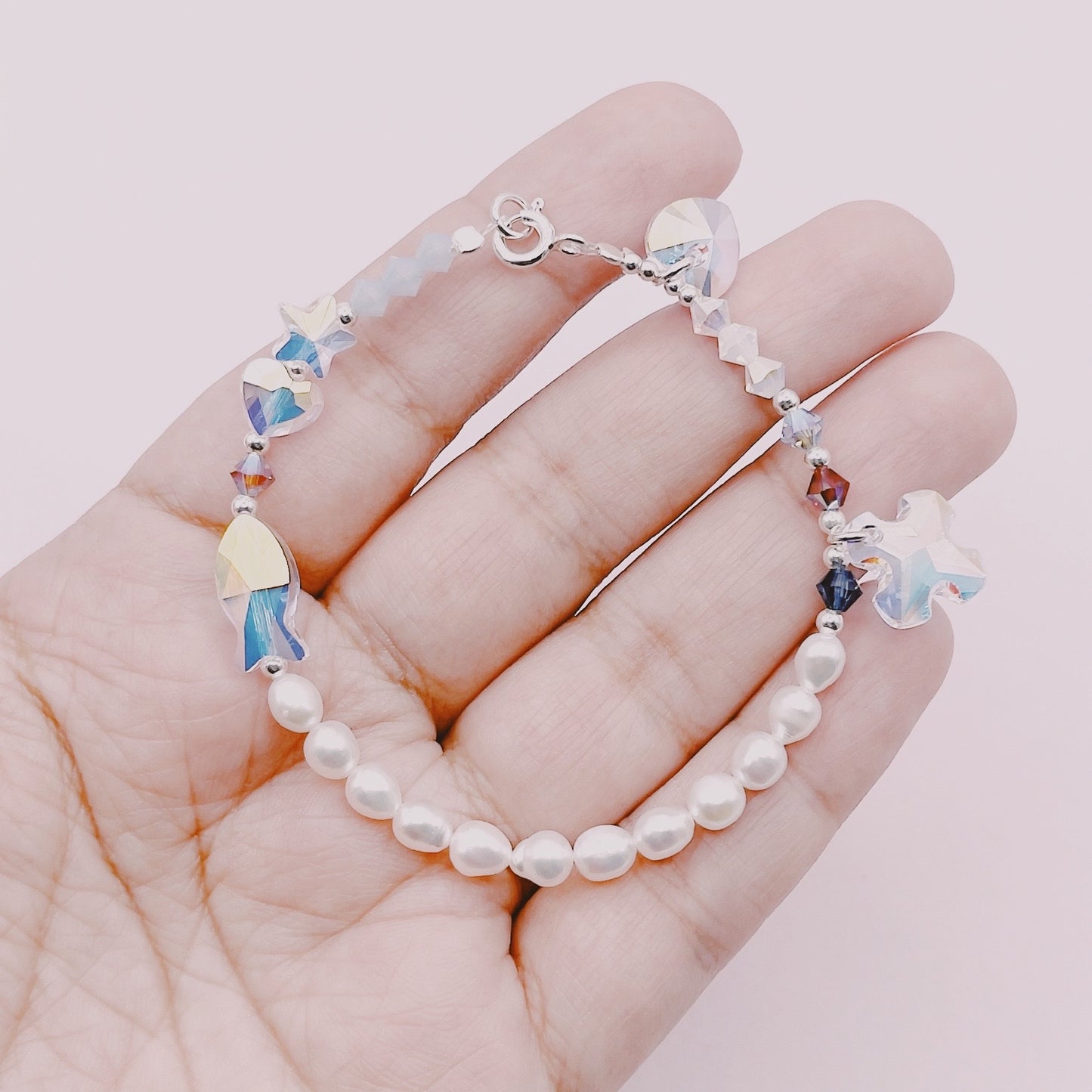 Pulsera Historia de Jesús Cristales Originales - Plata 925