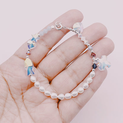 Pulsera Historia de Jesús Cristales Originales - Plata 925