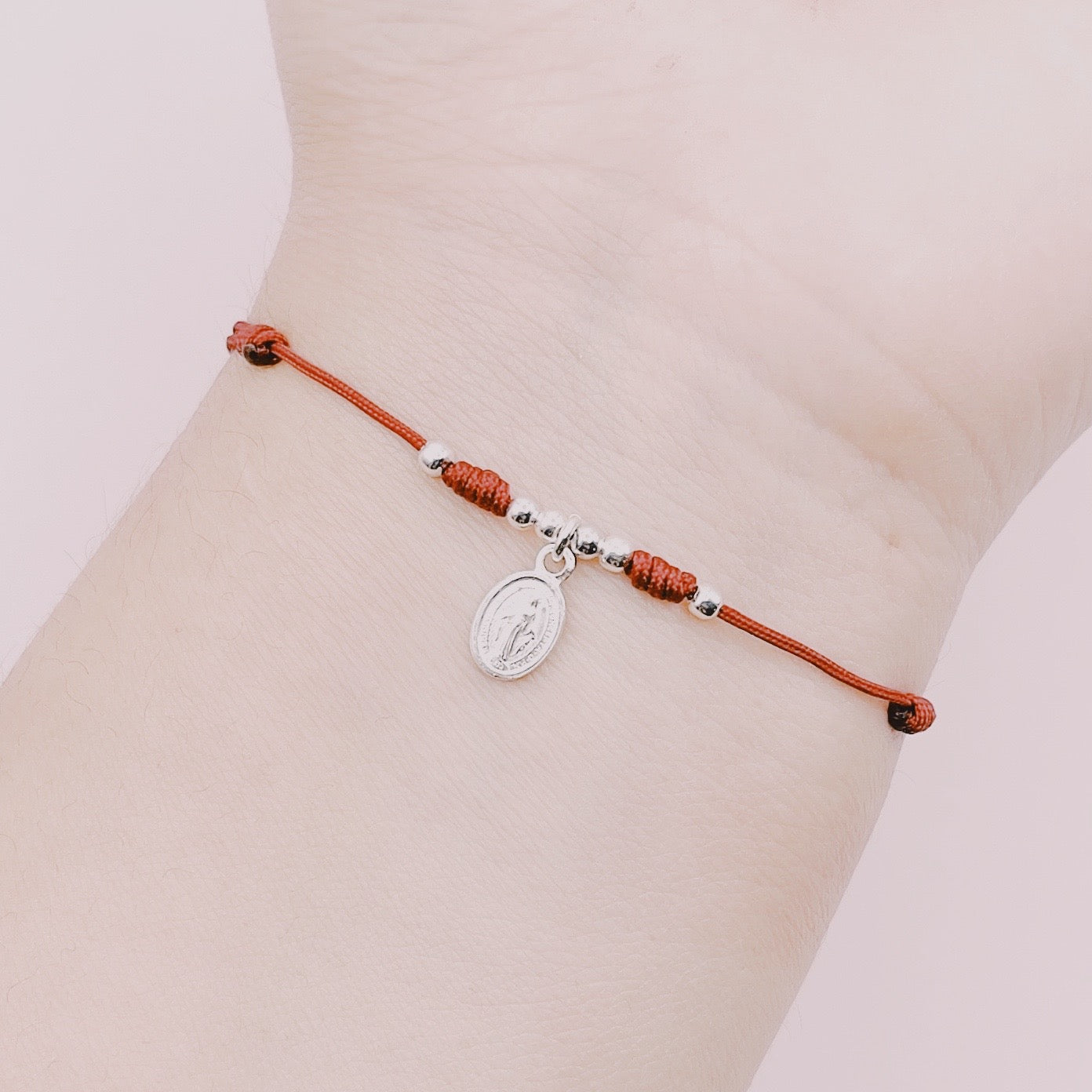 Pulsera Protección Medalla Virgen Milagrosa - Plata 925