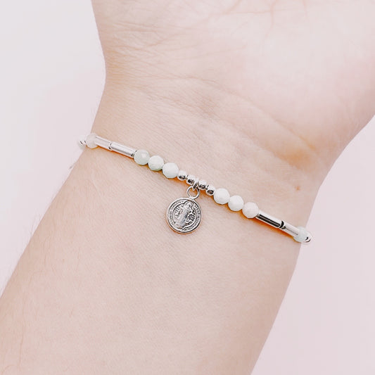 Pulsera San Benito Amazonitas - Plata 925