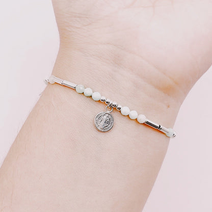 Pulsera San Benito Amazonitas - Plata 925