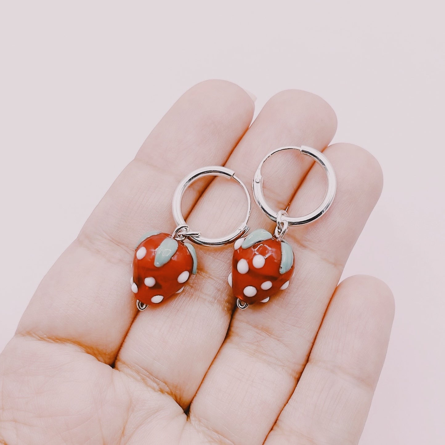 Aros Frutillas - Plata 925