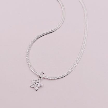 Cadena Cinta Colgante Estrella Circones - Plata 925