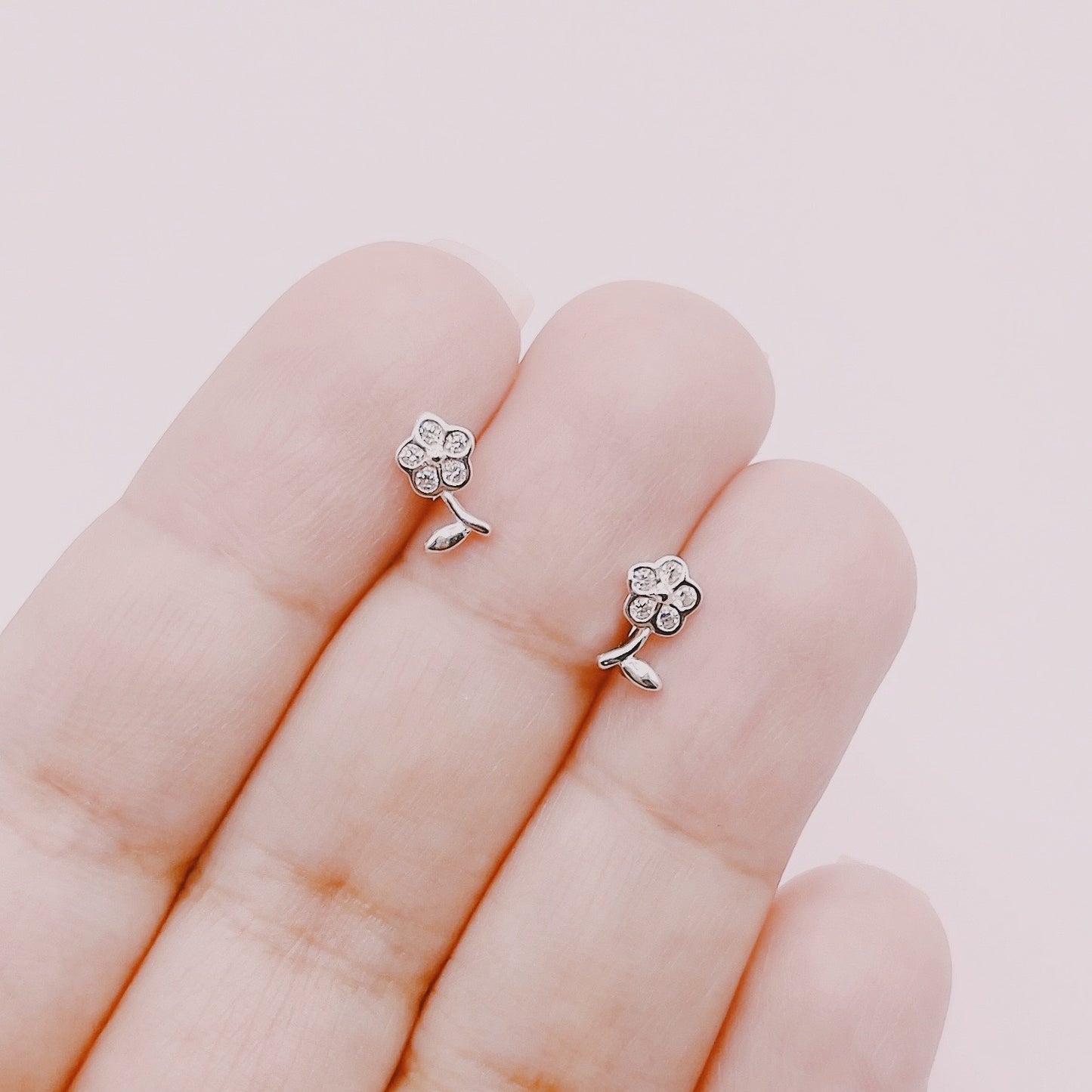 Aros Florcitas Circones - Plata 925