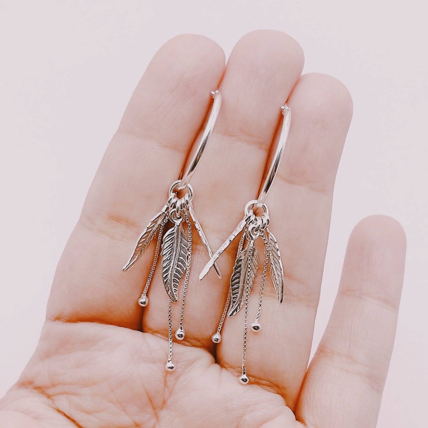 Aros Argollas Colgantes Naturaleza - Plata 925