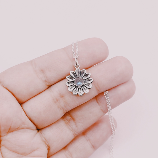 Cadena Flor Piedra a Elección - Plata 925