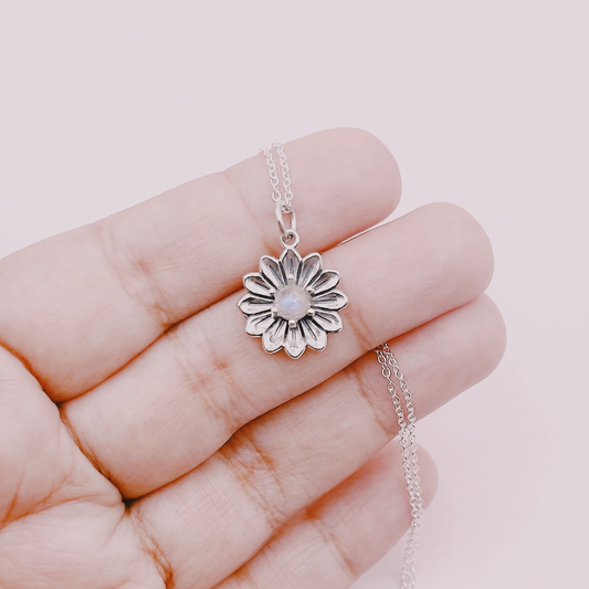 Cadena Flor Piedra a Elección - Plata 925