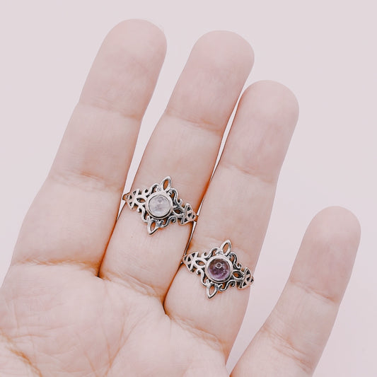 Anillos Nudo Bruja Piedra a Elección - Plata 925