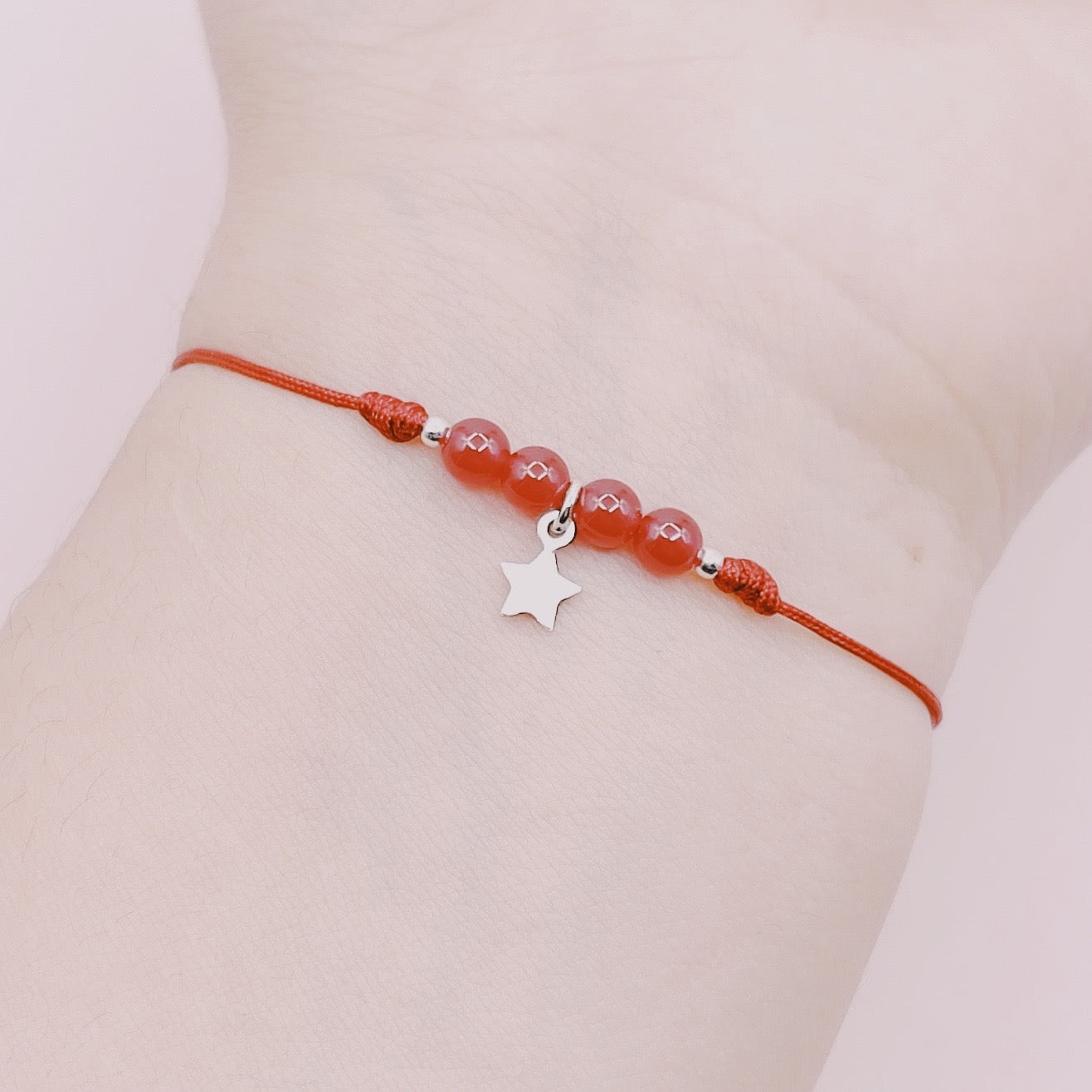 Pulsera Detente Rubíes y Estrella - Plata 925